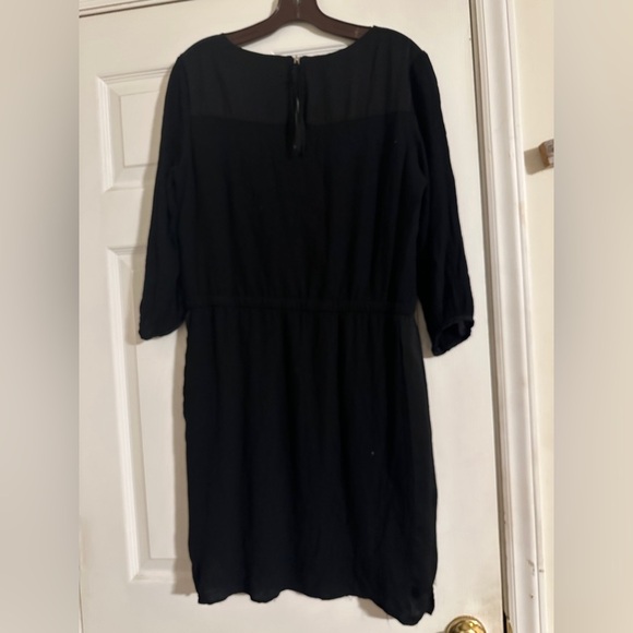 H & M lined black dress size 14 elastic waist. - Picture 2 of 5